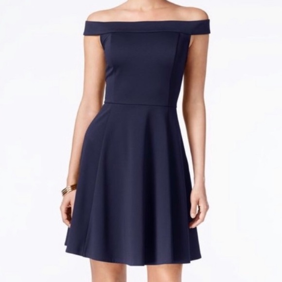 ECI Dresses & Skirts - Only worn once! ECI new york blue off the shoulder